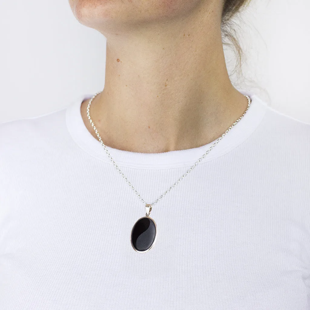 Black Onyx Ying-Yang Necklace