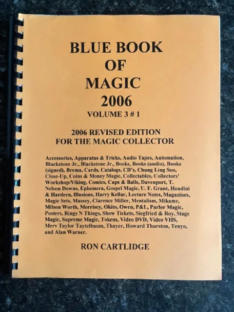 Blue Book of Magic 2006 Volume 3 # 1 - Ron Cartlidge - SIGNED & Numbered