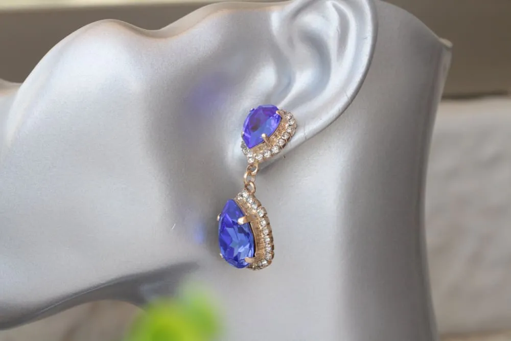 BLUE DANGLE EARRINGS