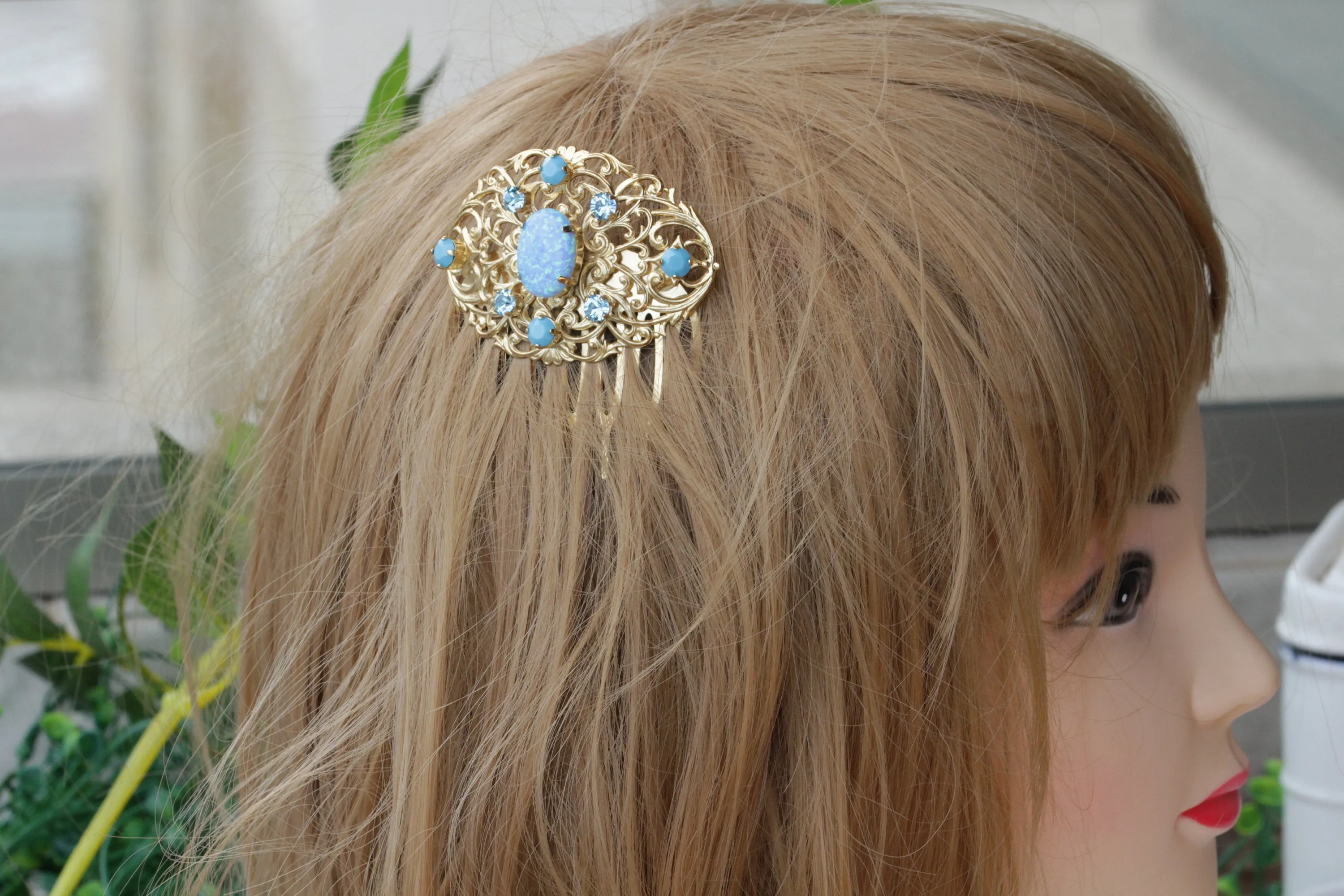 BLUE OPAL HAIR Comb