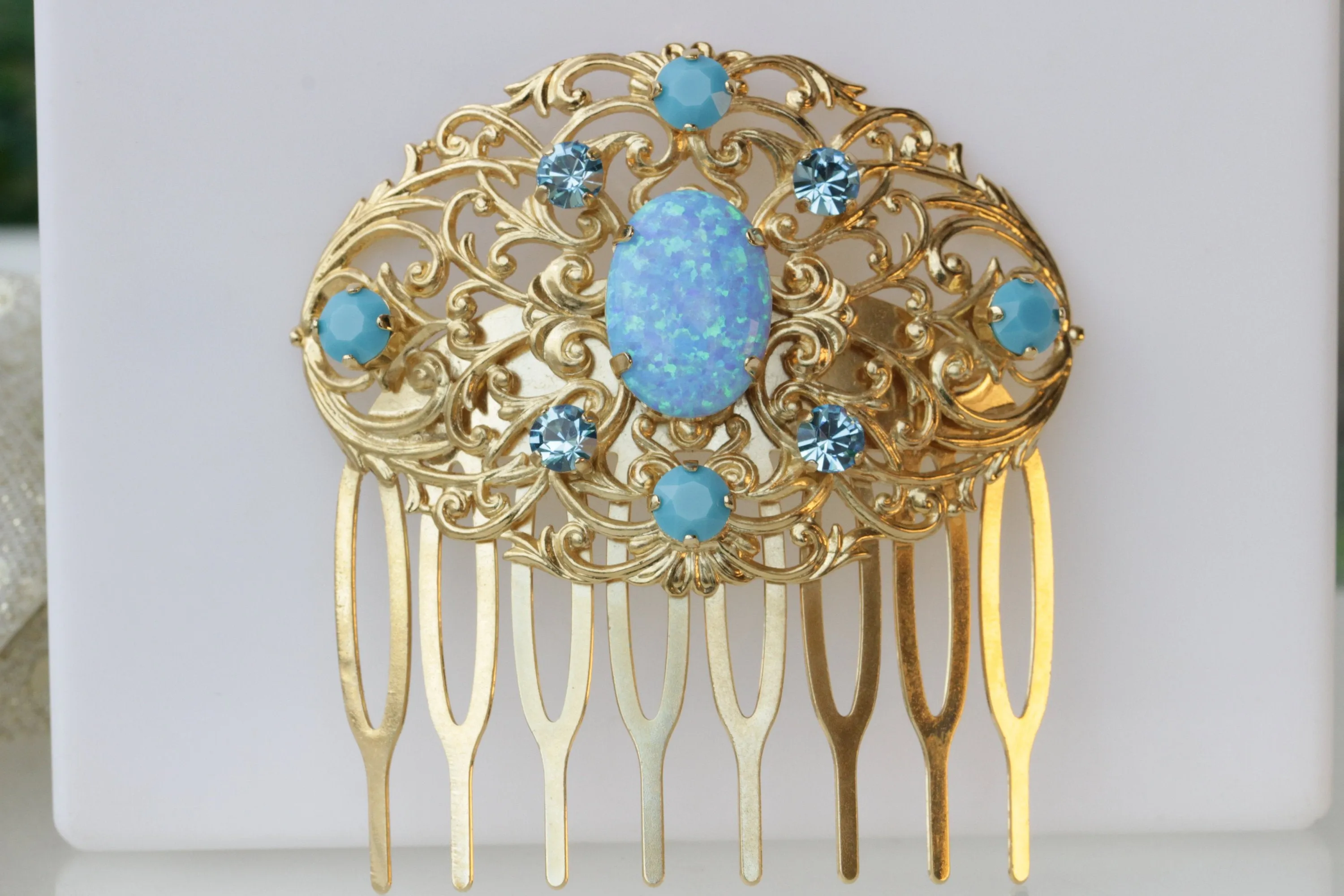 BLUE OPAL HAIR Comb