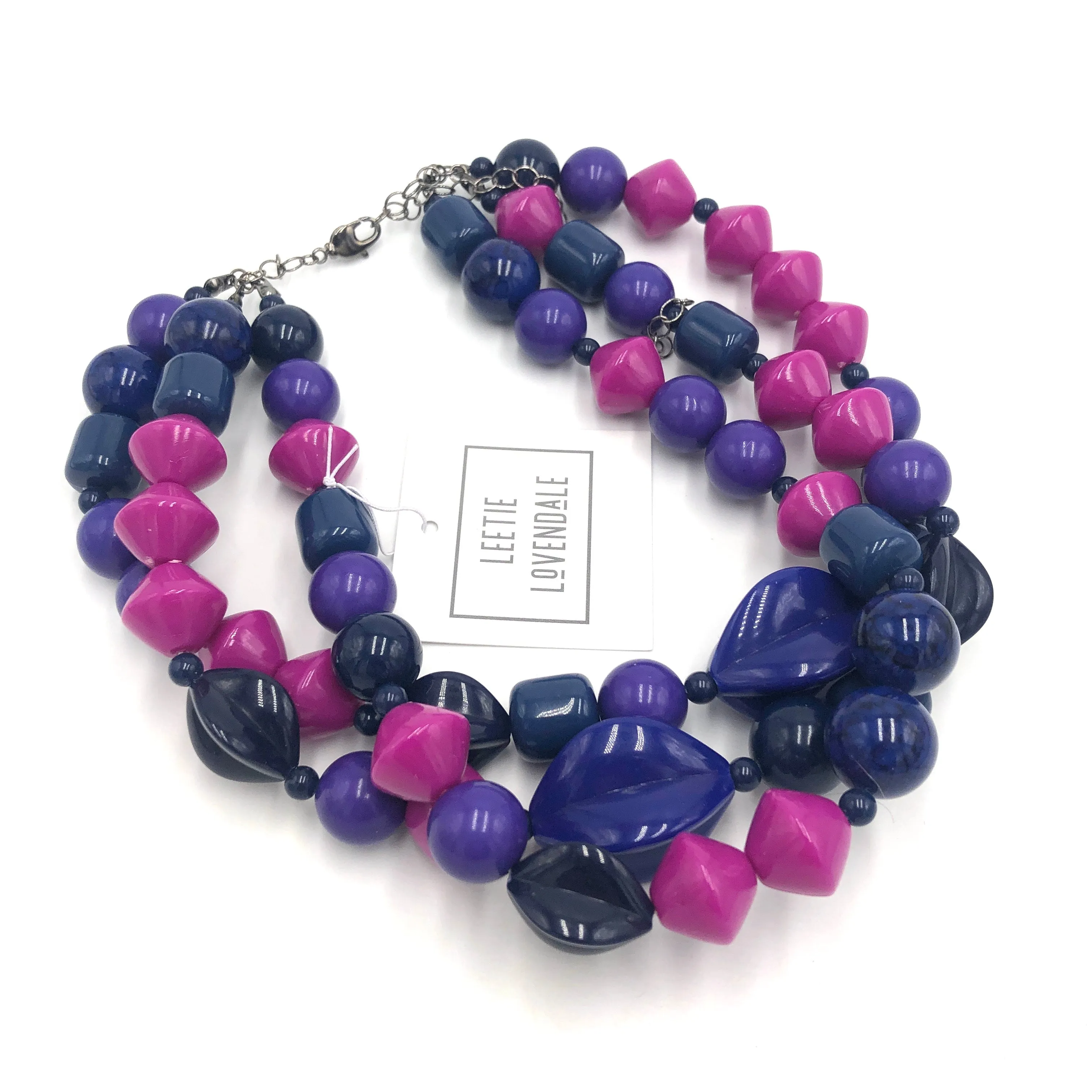 Blurples & Violet Mix Morgan Necklace