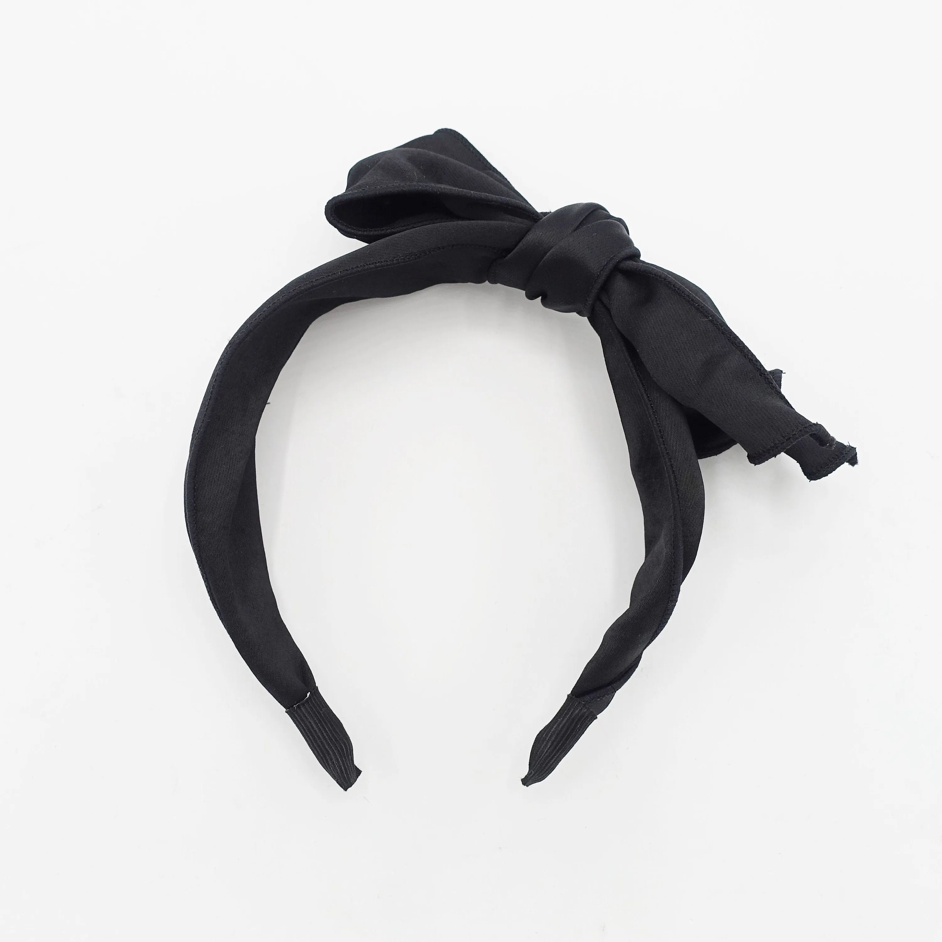 bow knot headband glossy fabric hairband women hair accessory