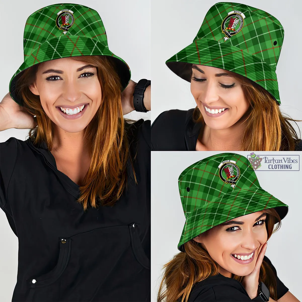 Boyle Tartan Bucket Hat with Family Crest