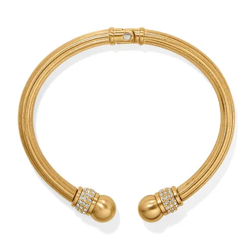 Brighton | Meridian Open Hinged Bangle Bracelet in Gold Tone