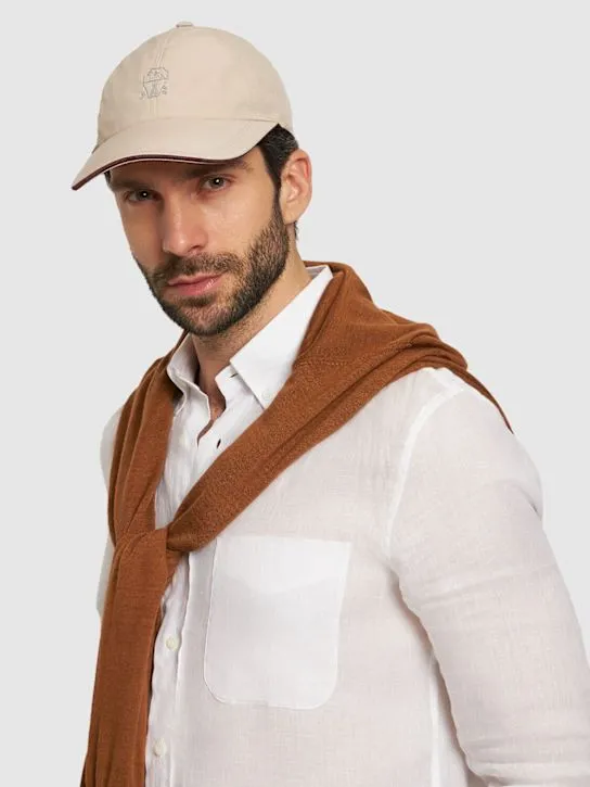 Brunello Cucinelli   Embroidered logo baseball hat 