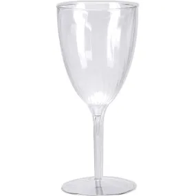 Bulk Clear 8 oz Plastic Wine Glasses (96 per Case)