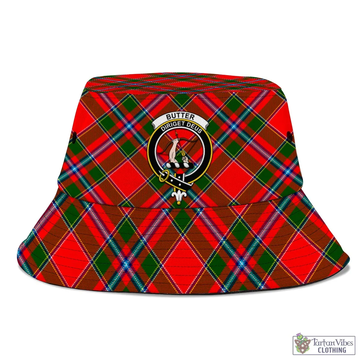 Butter Tartan Bucket Hat with Family Crest