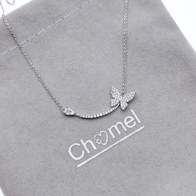 Butterfly Cubic Zirconia  Necklace