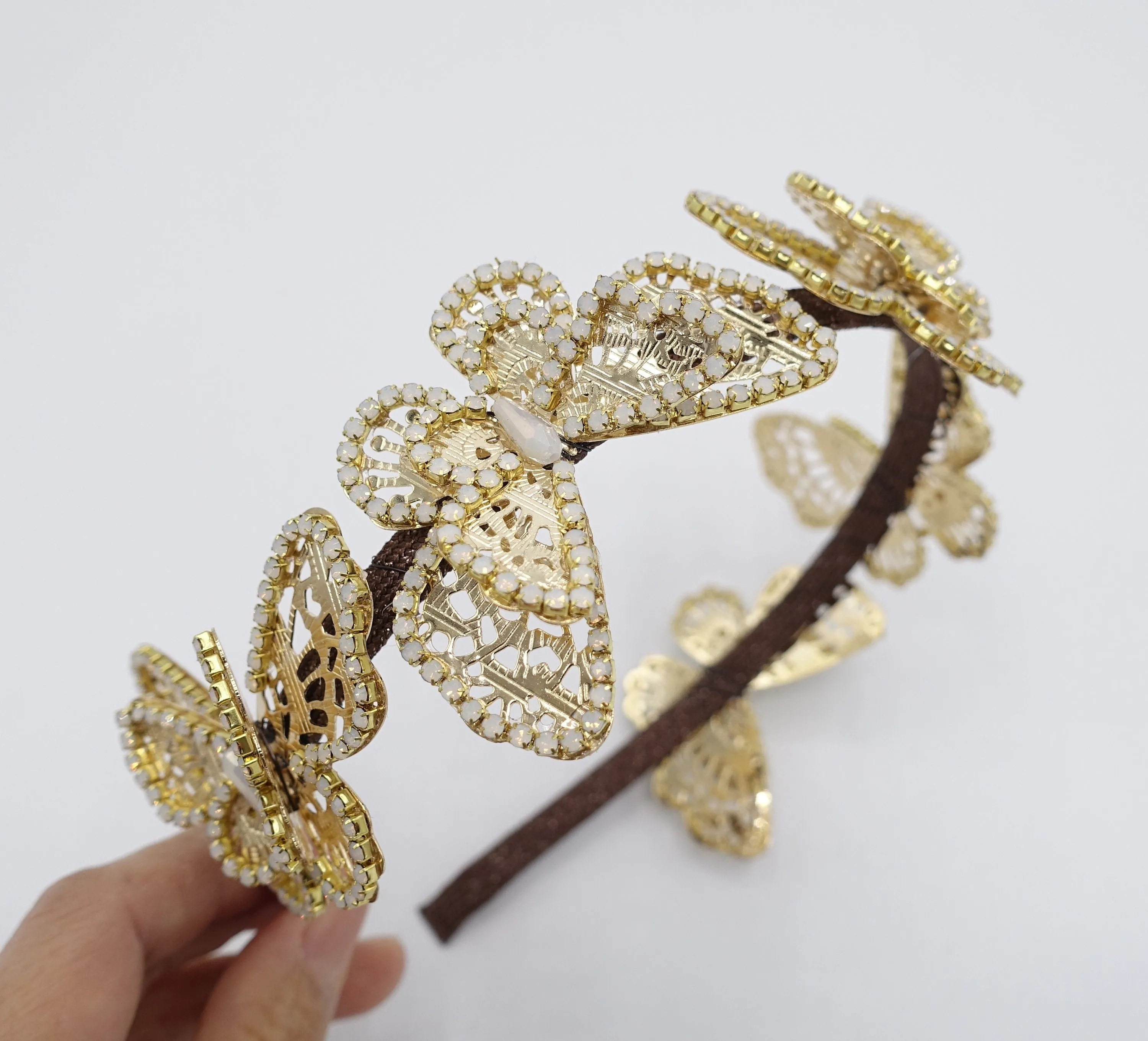 butterfly metal headband for women