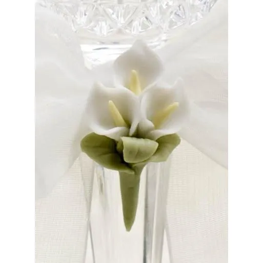 Calla Lily Bouquet Wedding Toasting Glasses