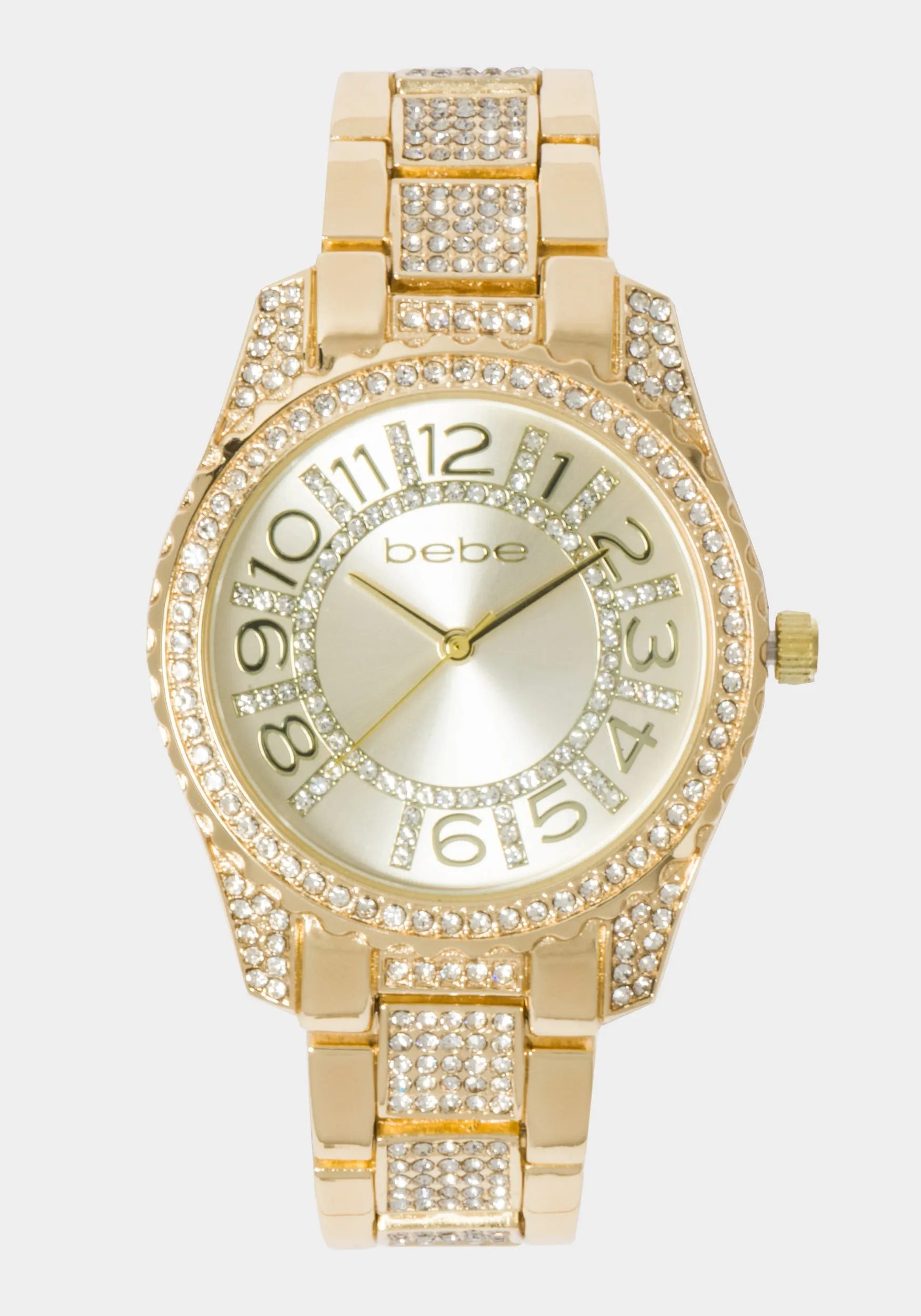 Champagne Dial Crystal Bezel Watch