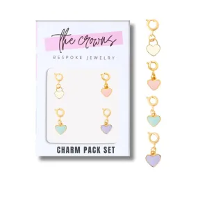 Charms Set - Colored Hearts