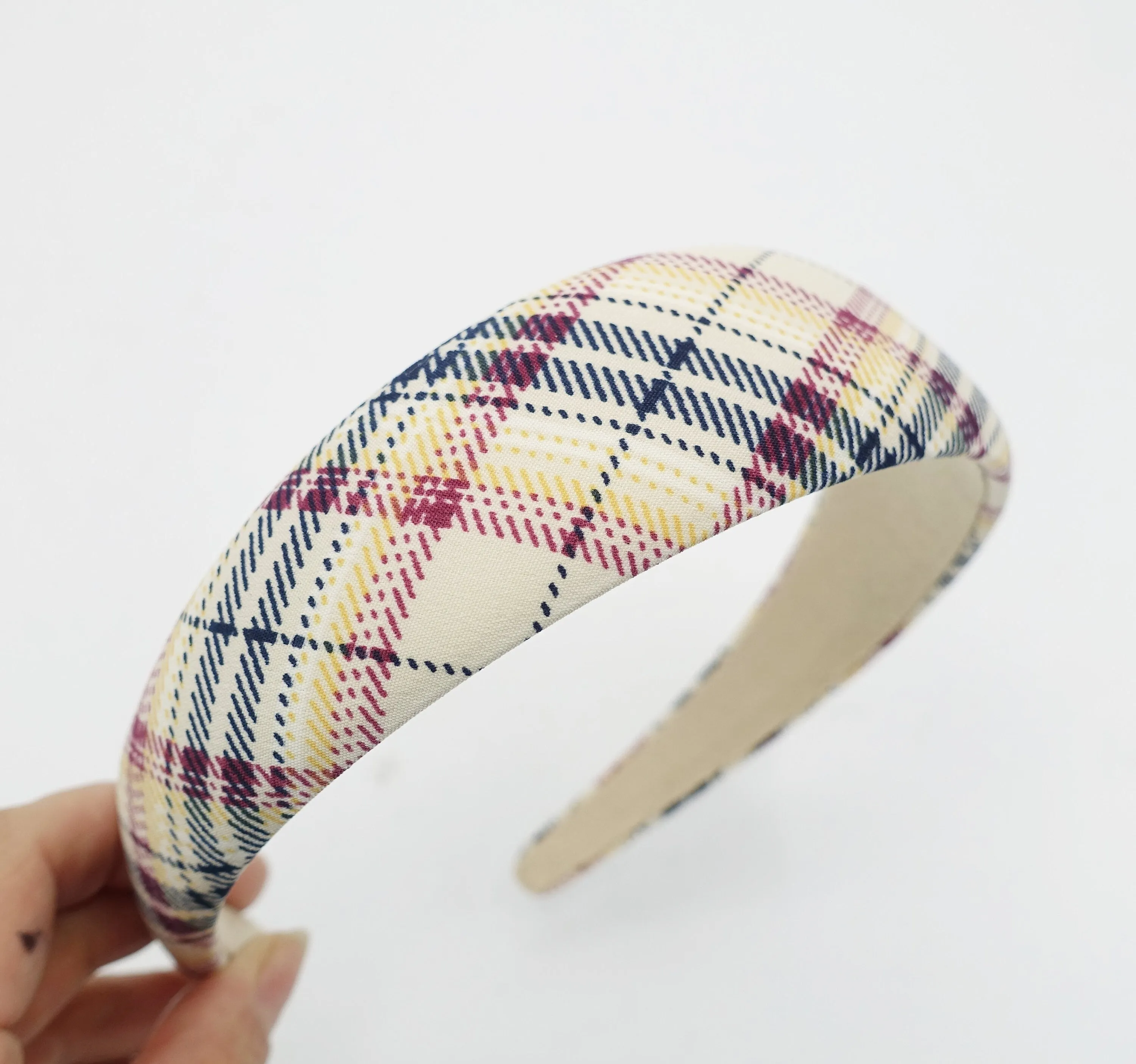 check headband plaid pattern hairband basic hair accessory for women