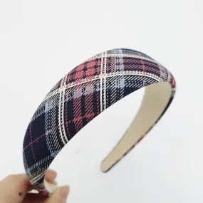 check headband plaid pattern hairband basic hair accessory for women