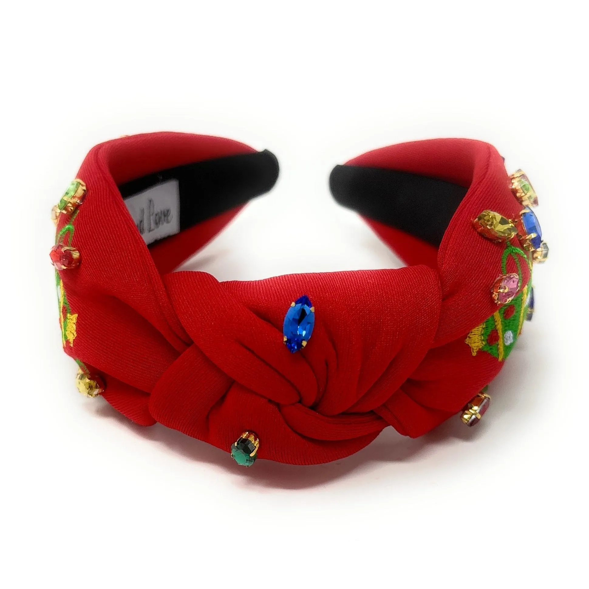 Christmas Lights Jeweled Knot Headband