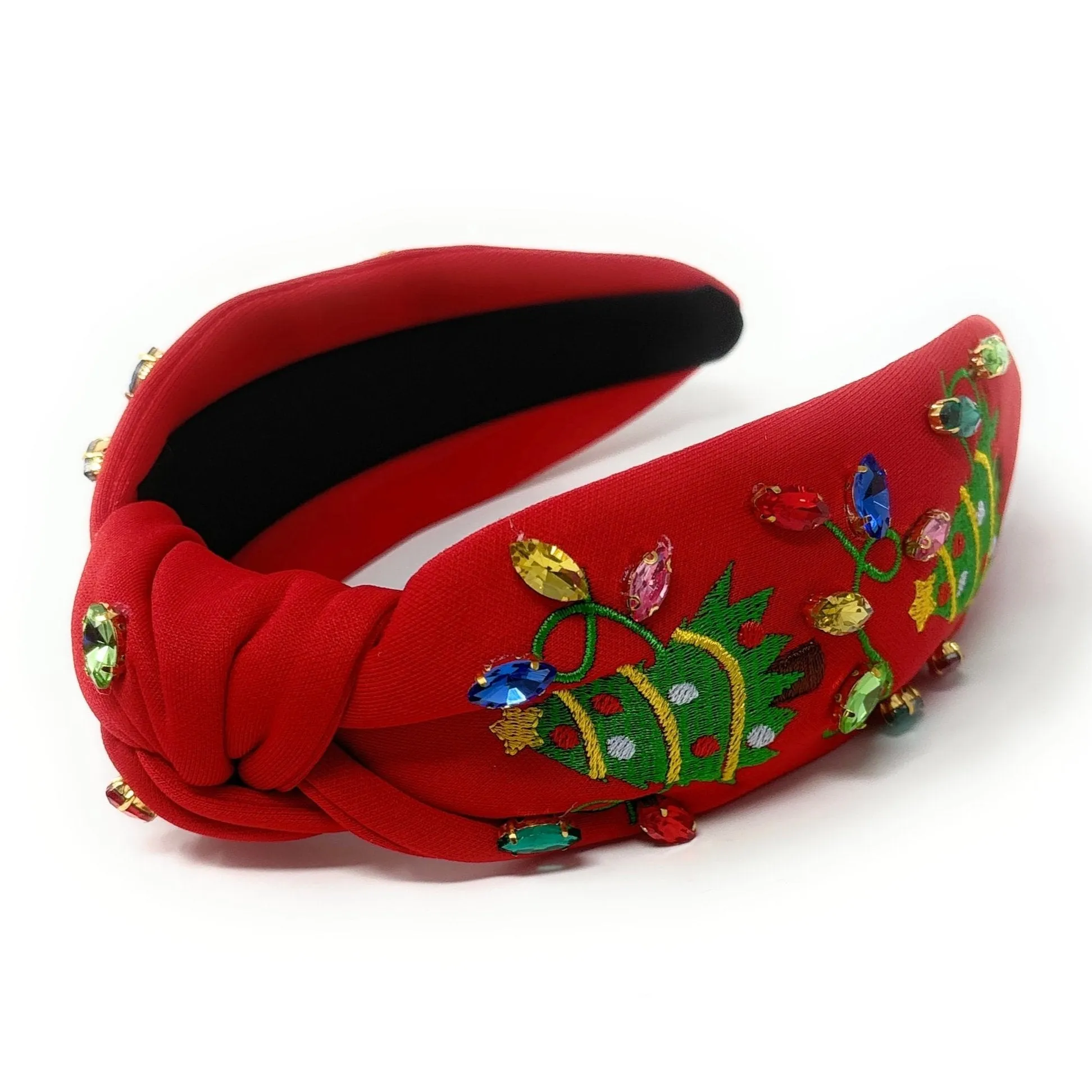 Christmas Lights Jeweled Knot Headband