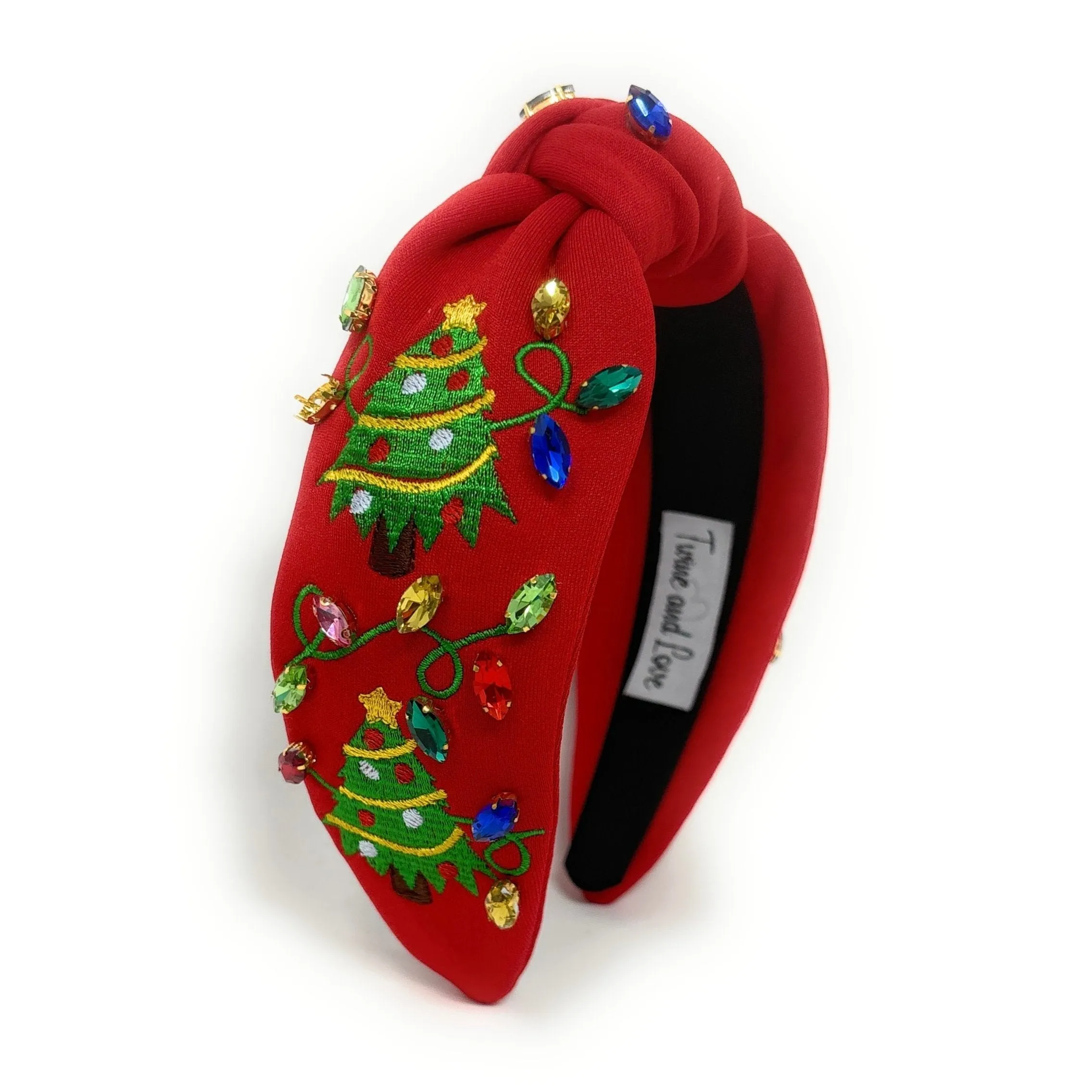 Christmas Lights Jeweled Knot Headband