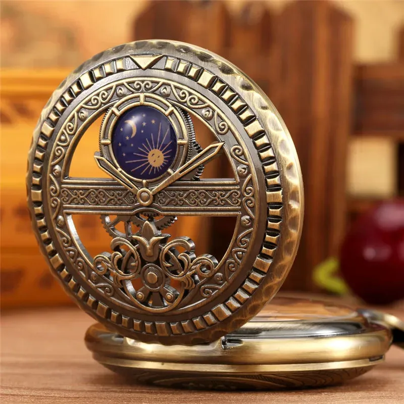 Classic Unisex Mechanical Hand Winding Pocket Watch.