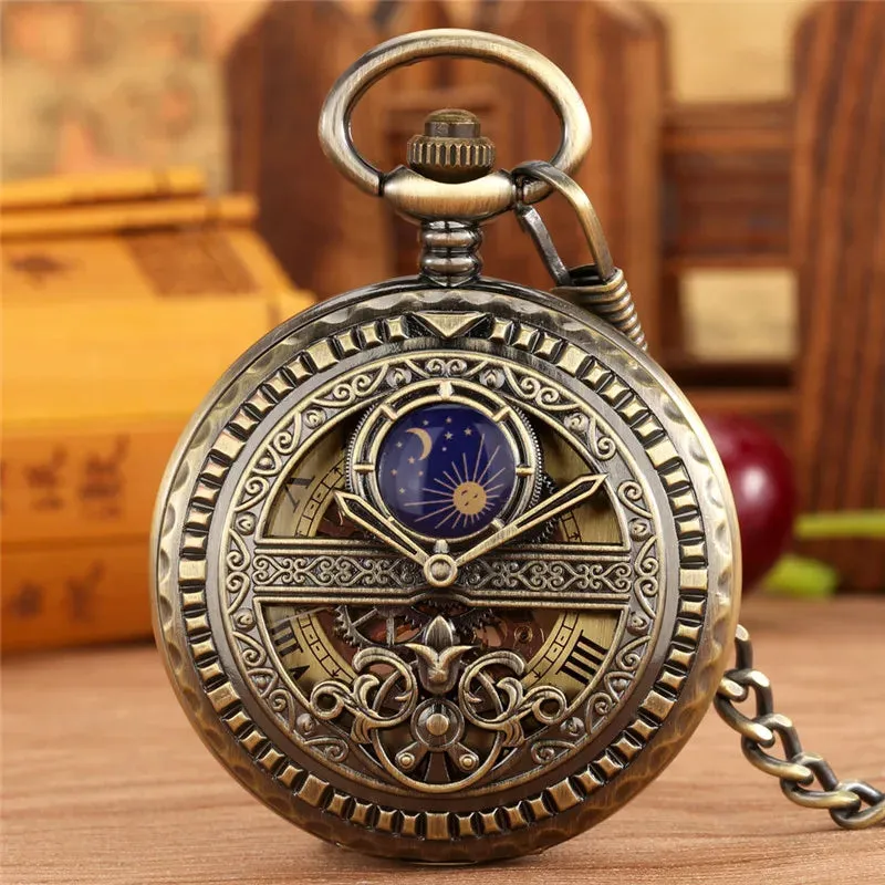 Classic Unisex Mechanical Hand Winding Pocket Watch.