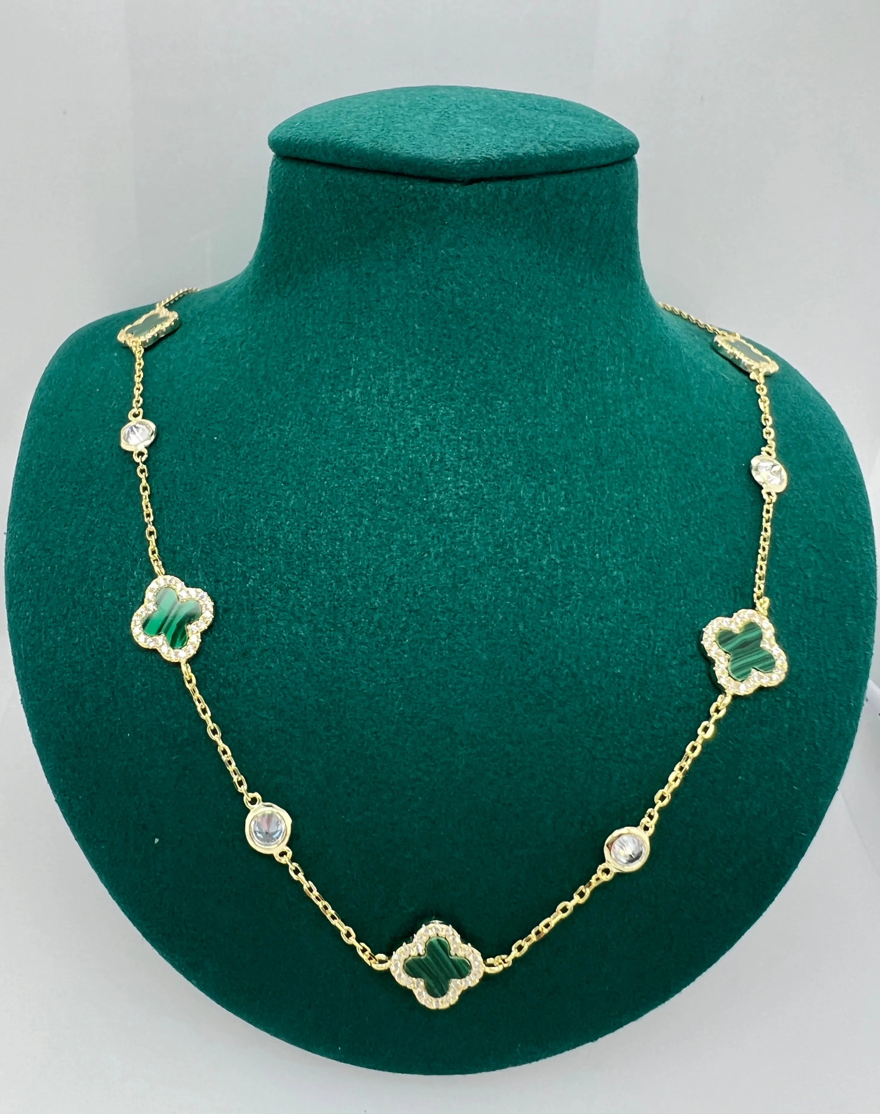 CLOVER BY THE YARD CZ Necklace