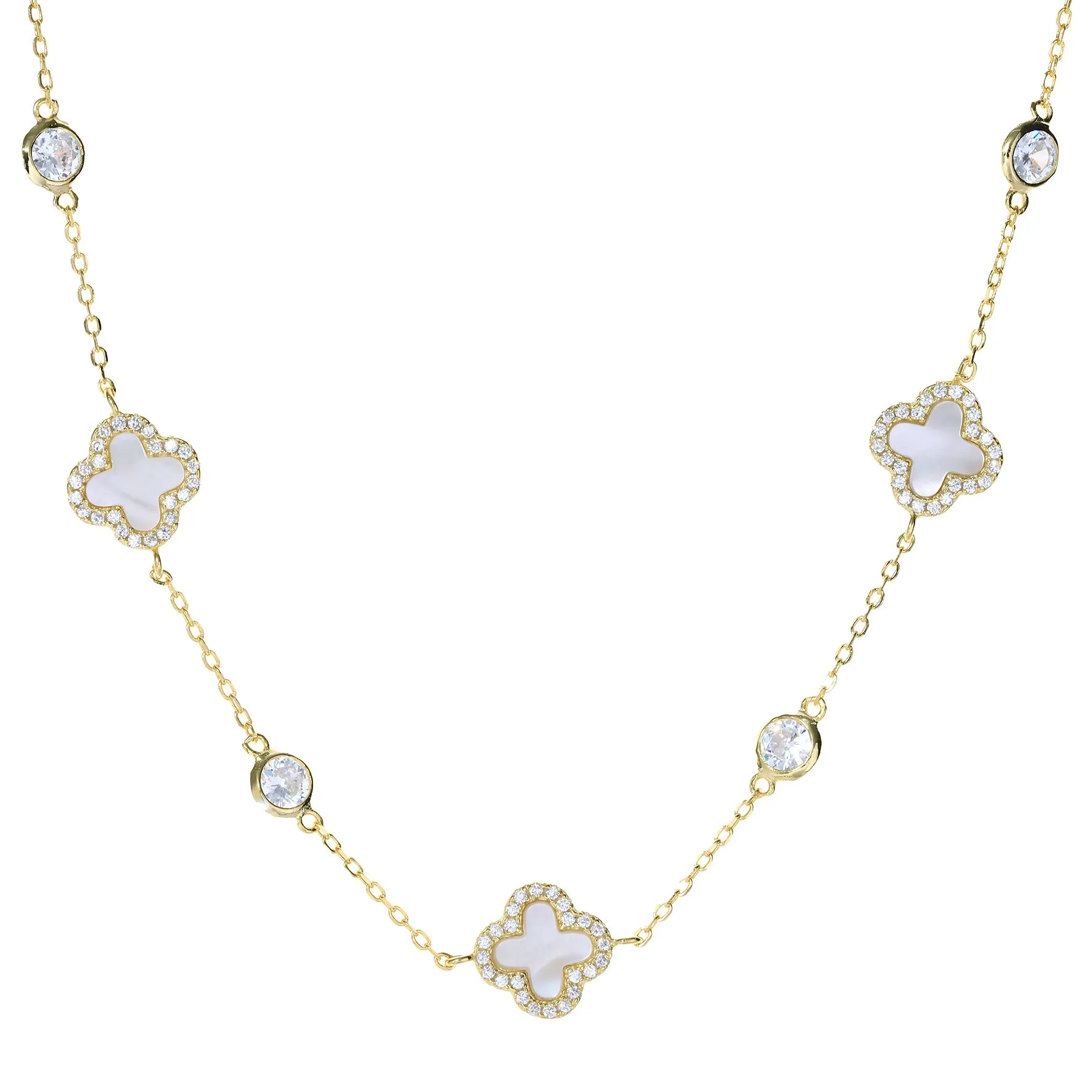 CLOVER BY THE YARD CZ Necklace