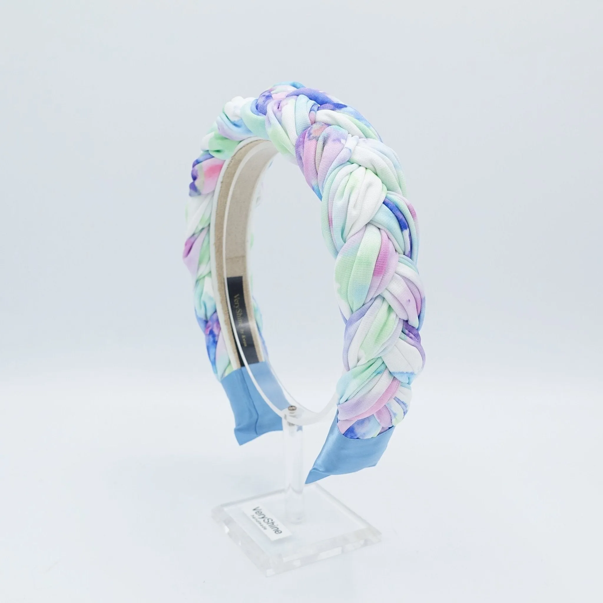 color gradation braided fashion tie dye headband woman stylish hairband hair accessory