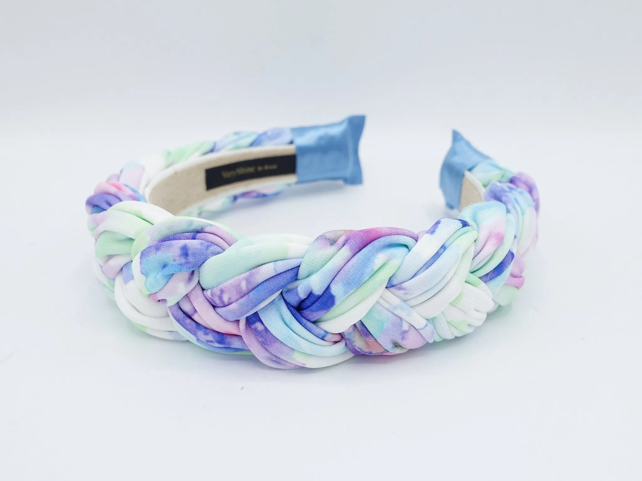 color gradation braided fashion tie dye headband woman stylish hairband hair accessory