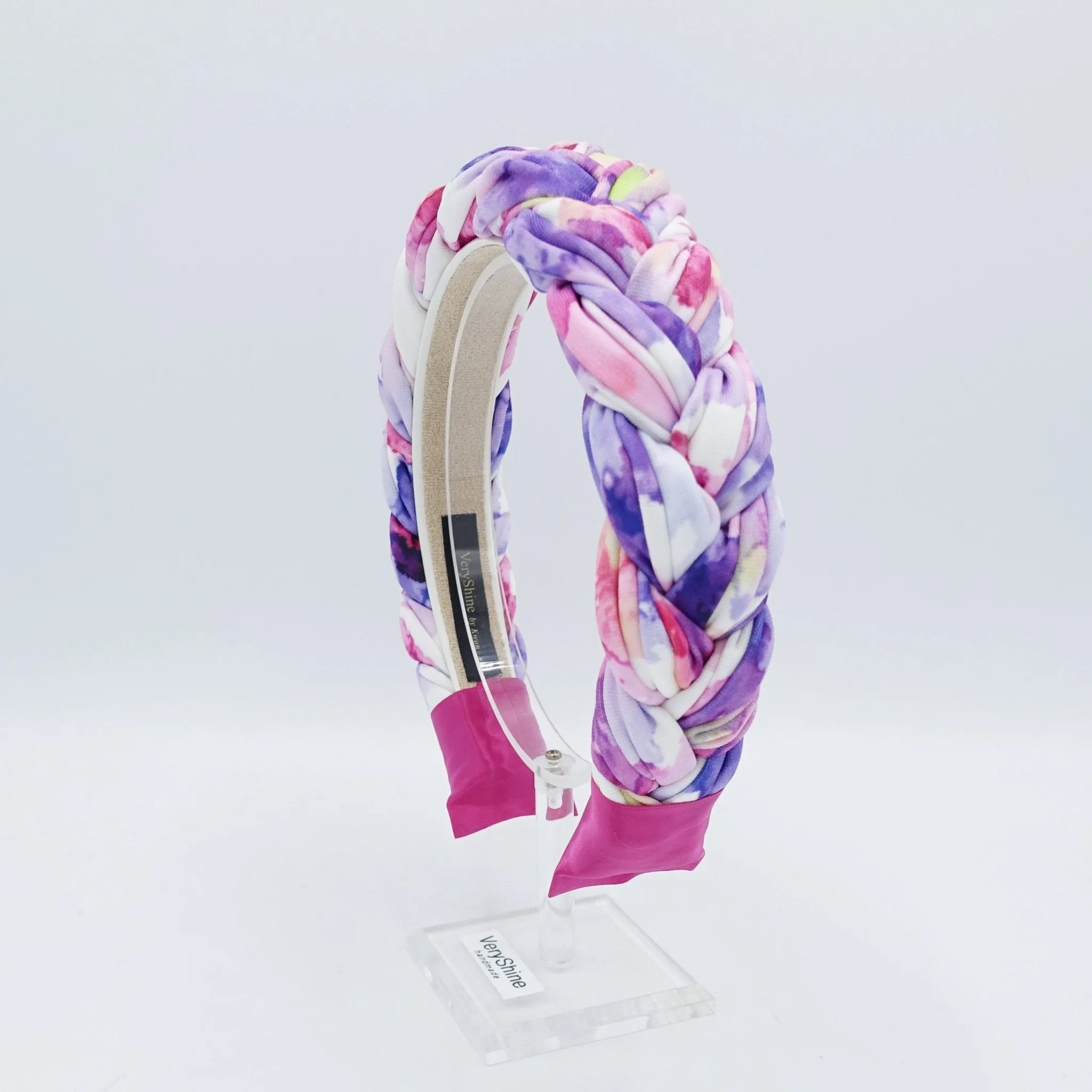 color gradation braided fashion tie dye headband woman stylish hairband hair accessory