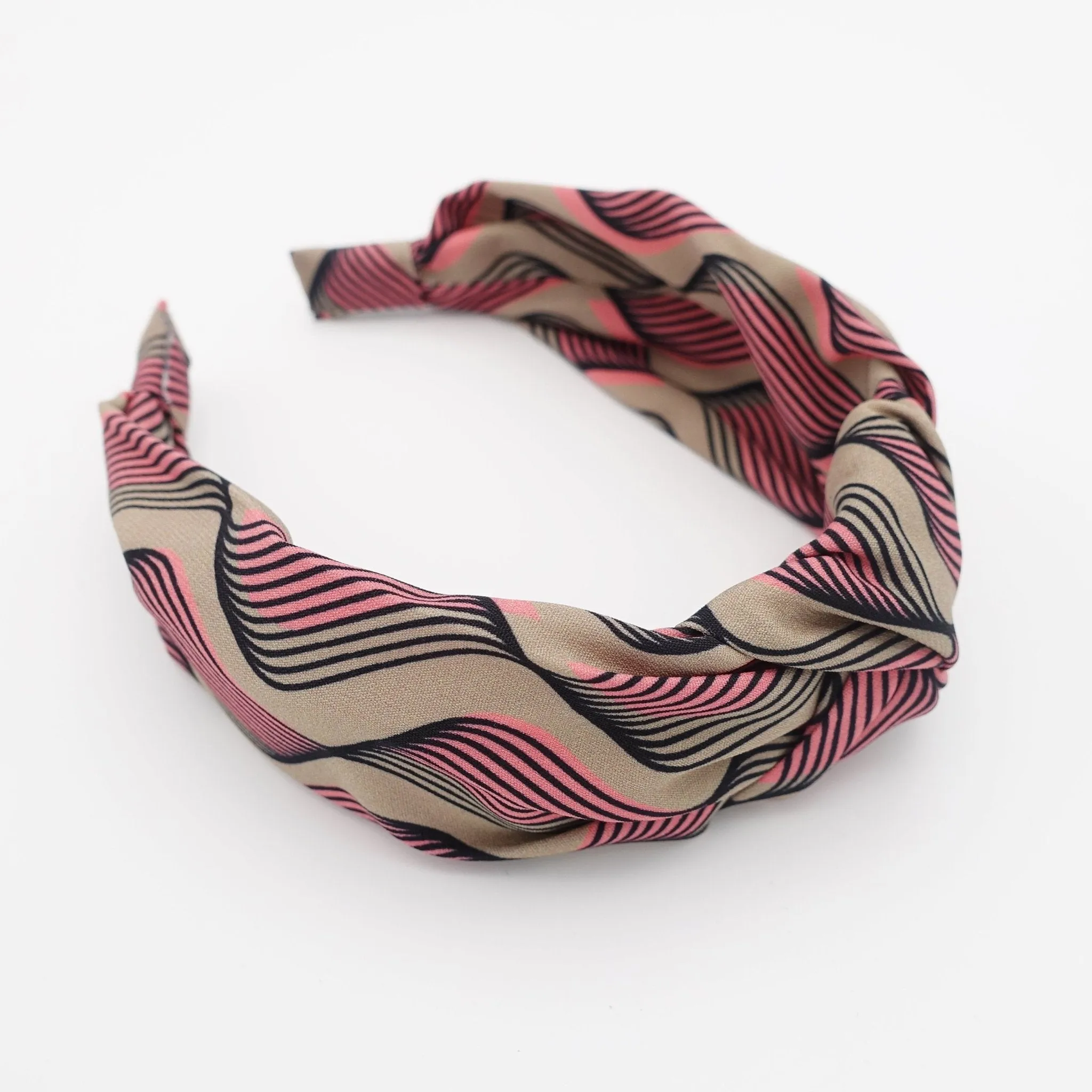 color wave pattern knotted headband women hairband accessory