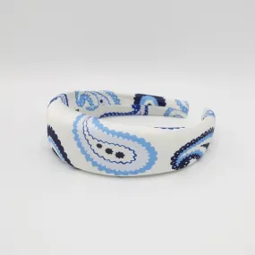 colorful paisley print padded headband medium hairband  stylish hair accessory for women