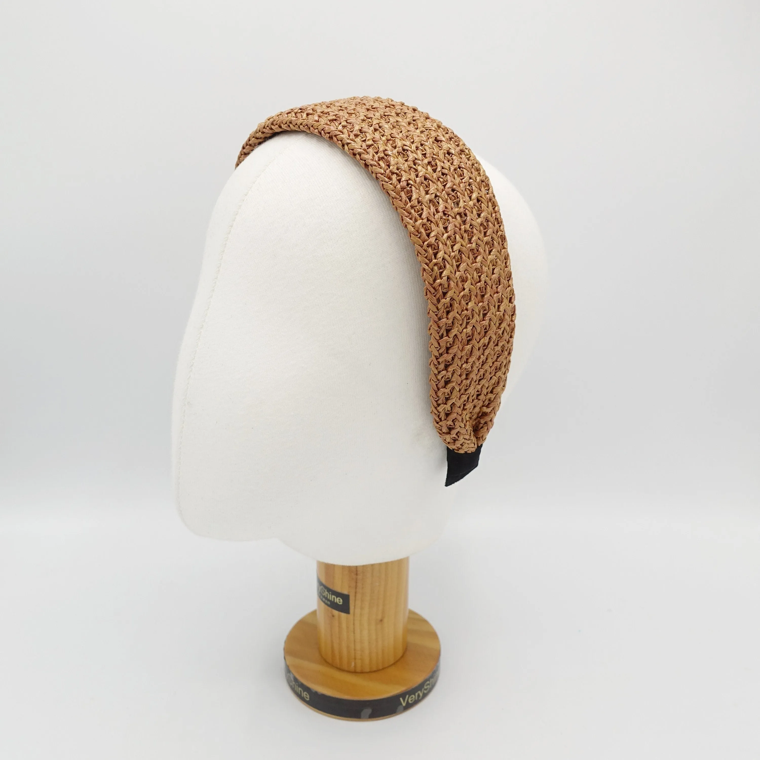 comfortable faux straw flat headband