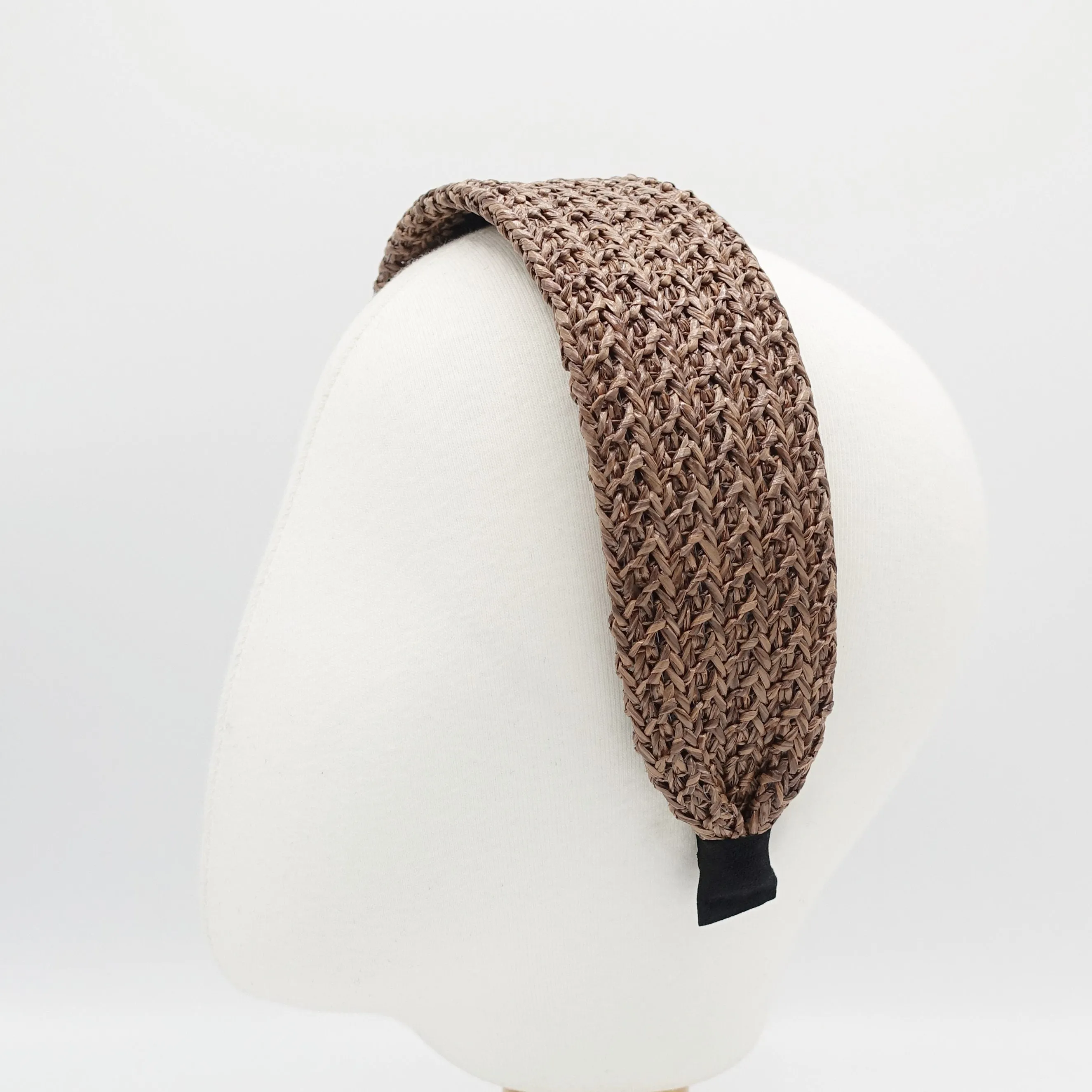 comfortable faux straw flat headband