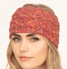 CONFETTI KNIT HEADBAND-MH0041-CORAL