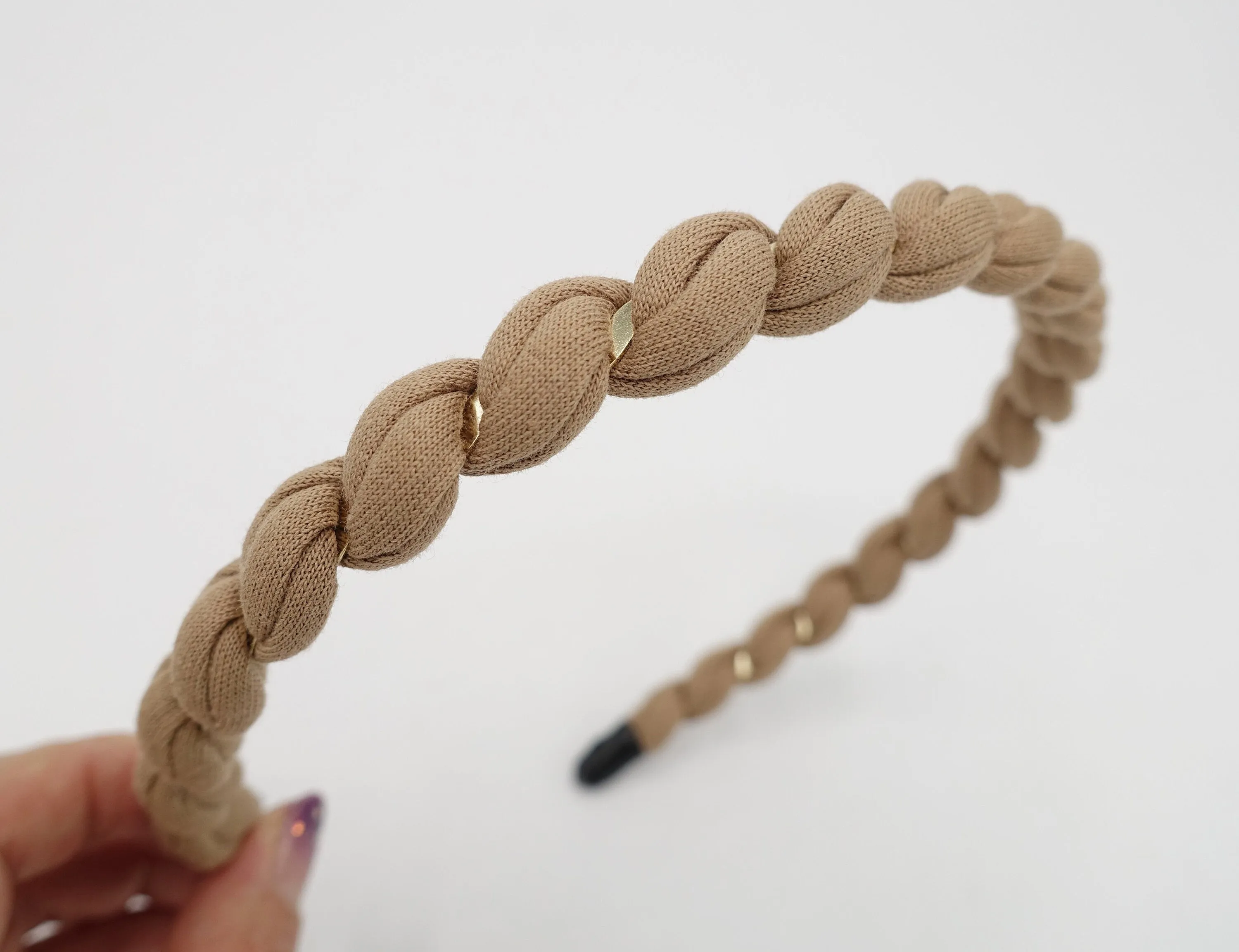 cotton spiral wrap headband thin hairband women hair accessory