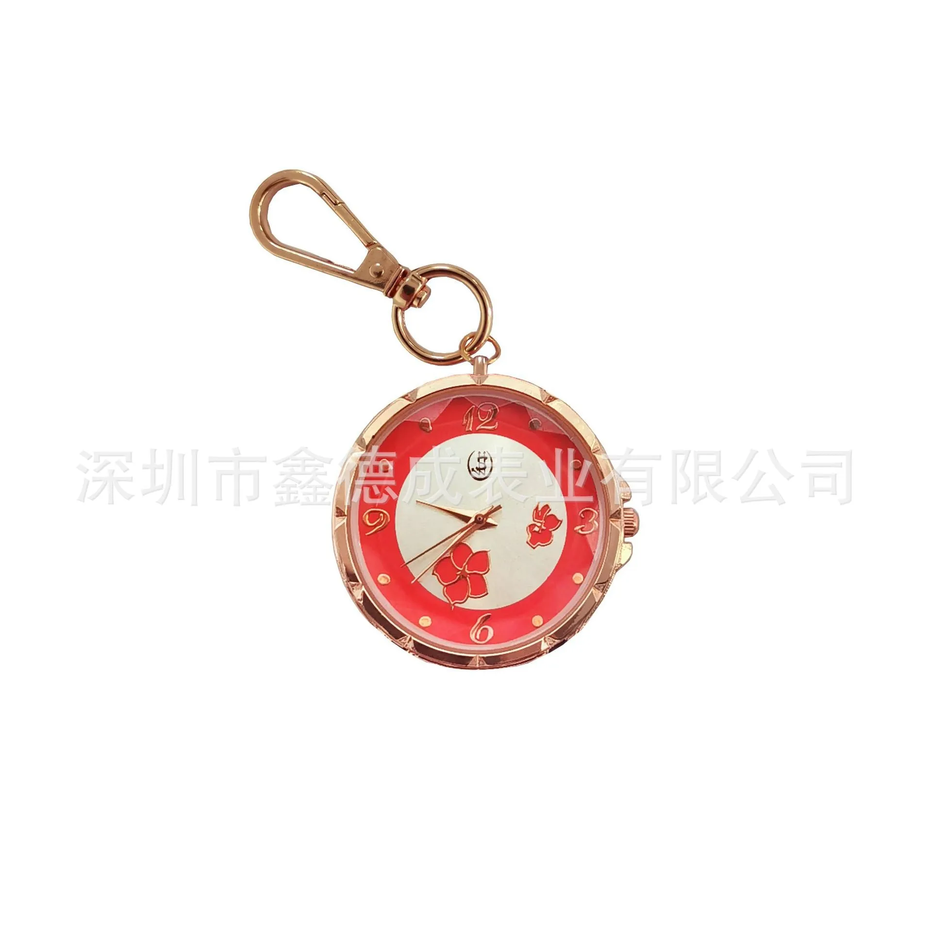 Creative and Refined Rose Gold Fashion Watch Female Student Mute Exam Watch Owl Key Chain Pendant Watch Pocket Watch