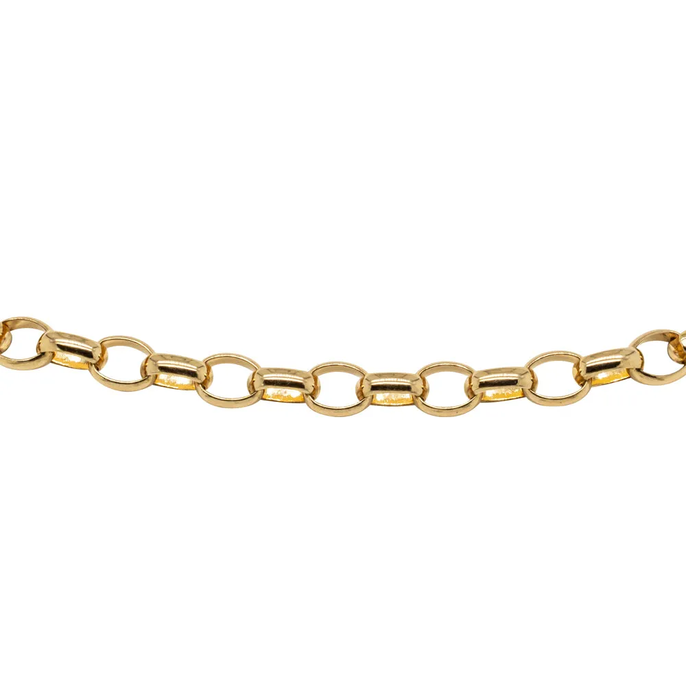 Deja Vu 9ct Yellow Gold Oval Belcher Bracelet