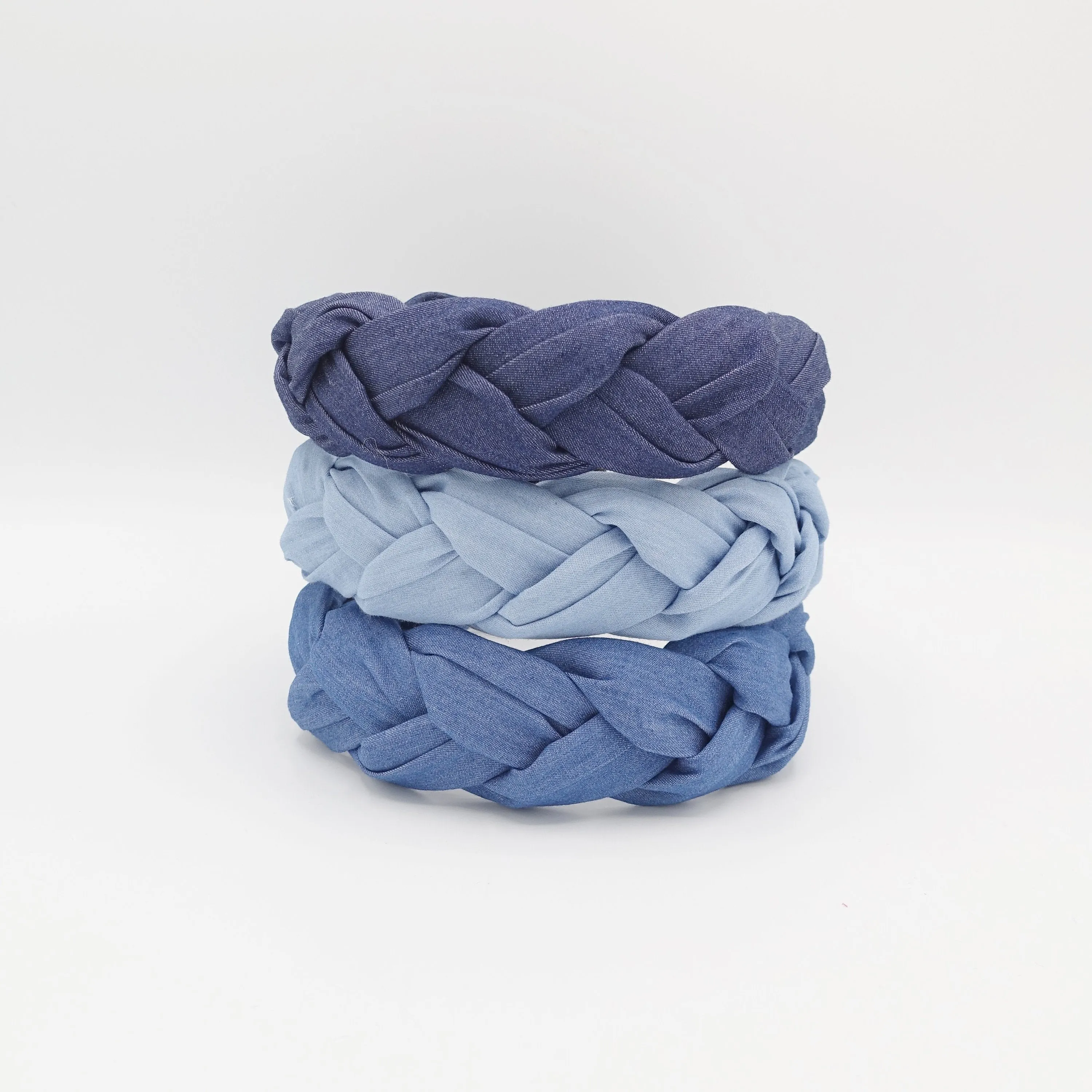 denim casual braided headband light version