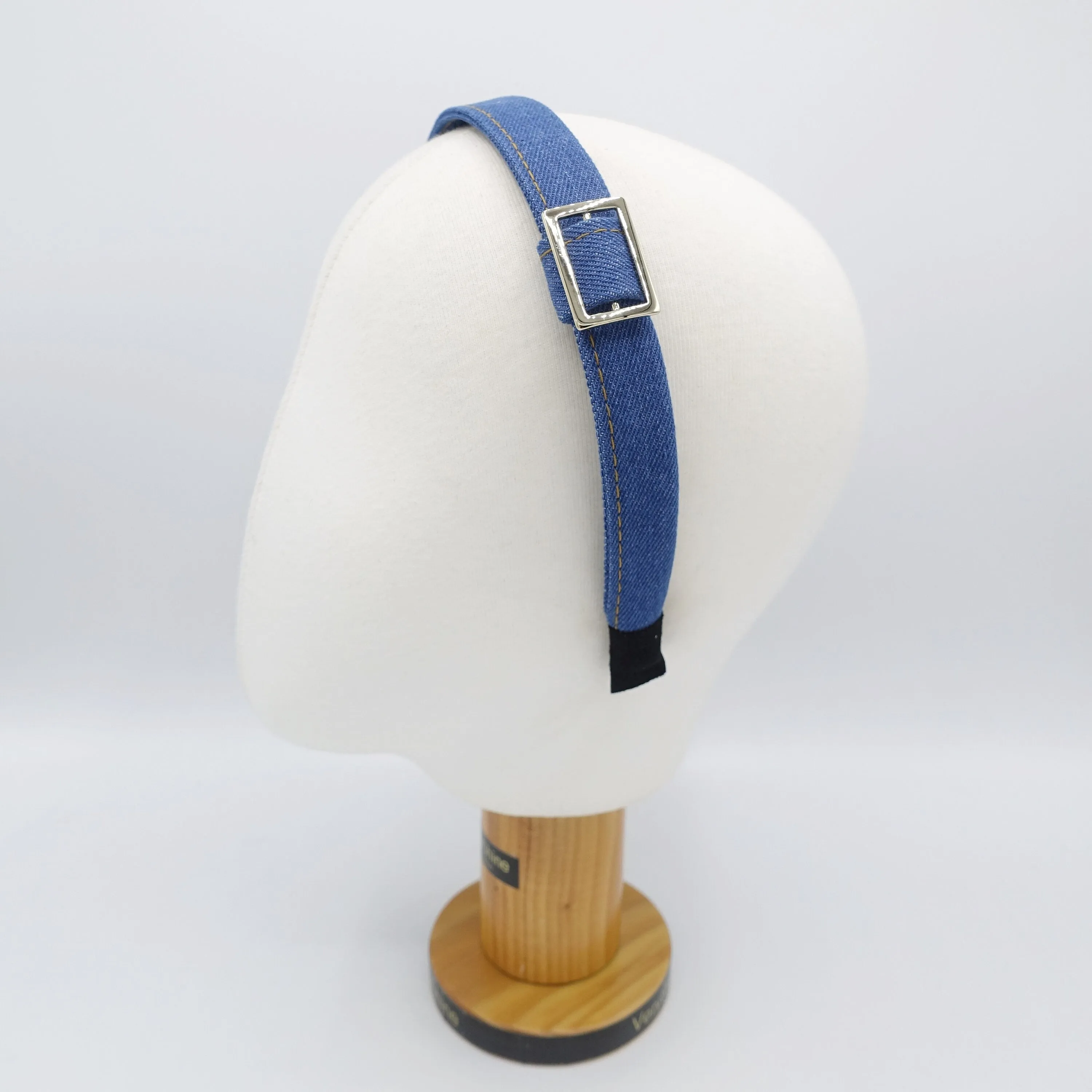 denim headband, buckle headband for women