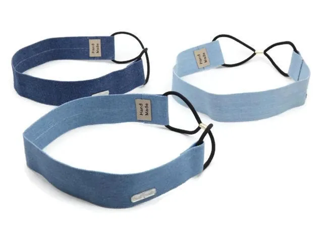 Denim Jean Simple Elastic Headband Women Adult Fashion Headband