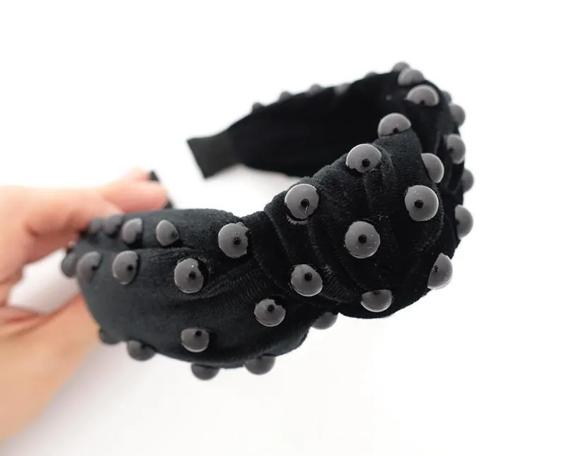 densely embellished pearl headband