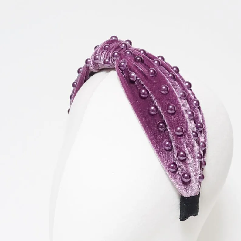 densely embellished pearl headband