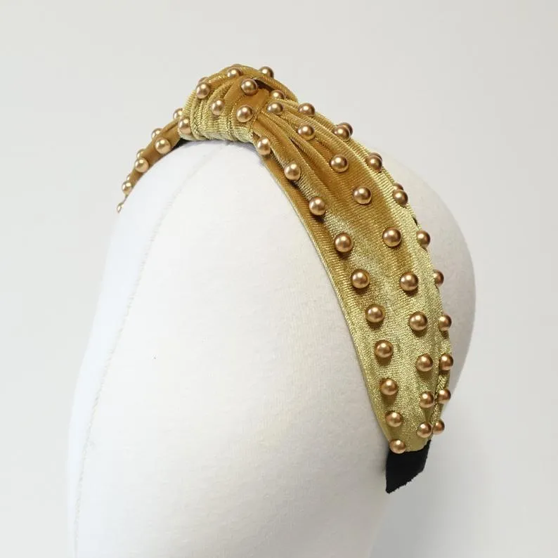 densely embellished pearl headband