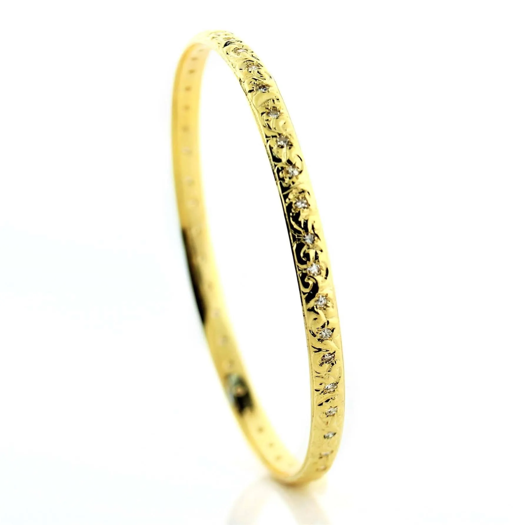 Diamond Moroccan style bangle bracelet