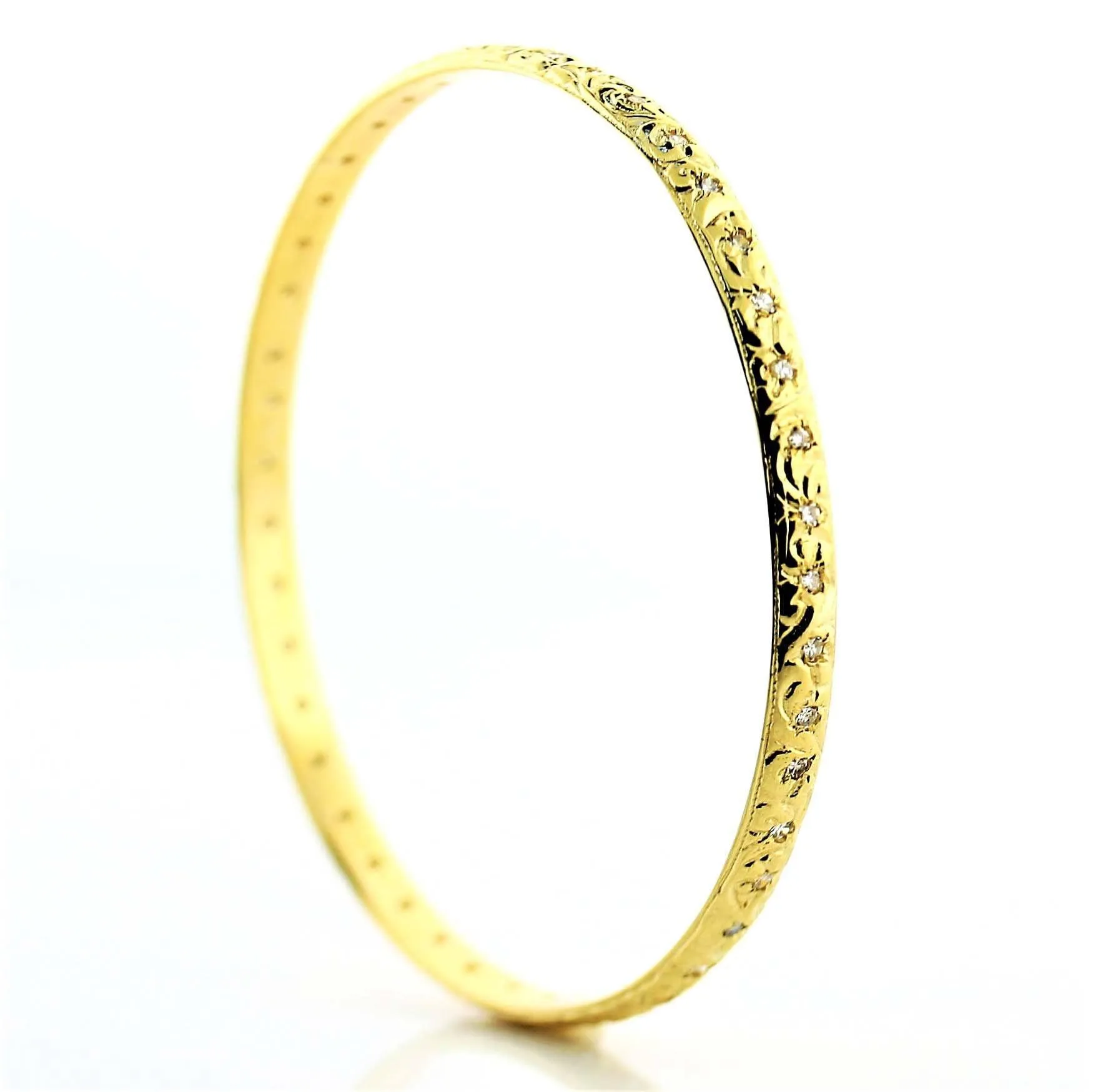 Diamond Moroccan style bangle bracelet