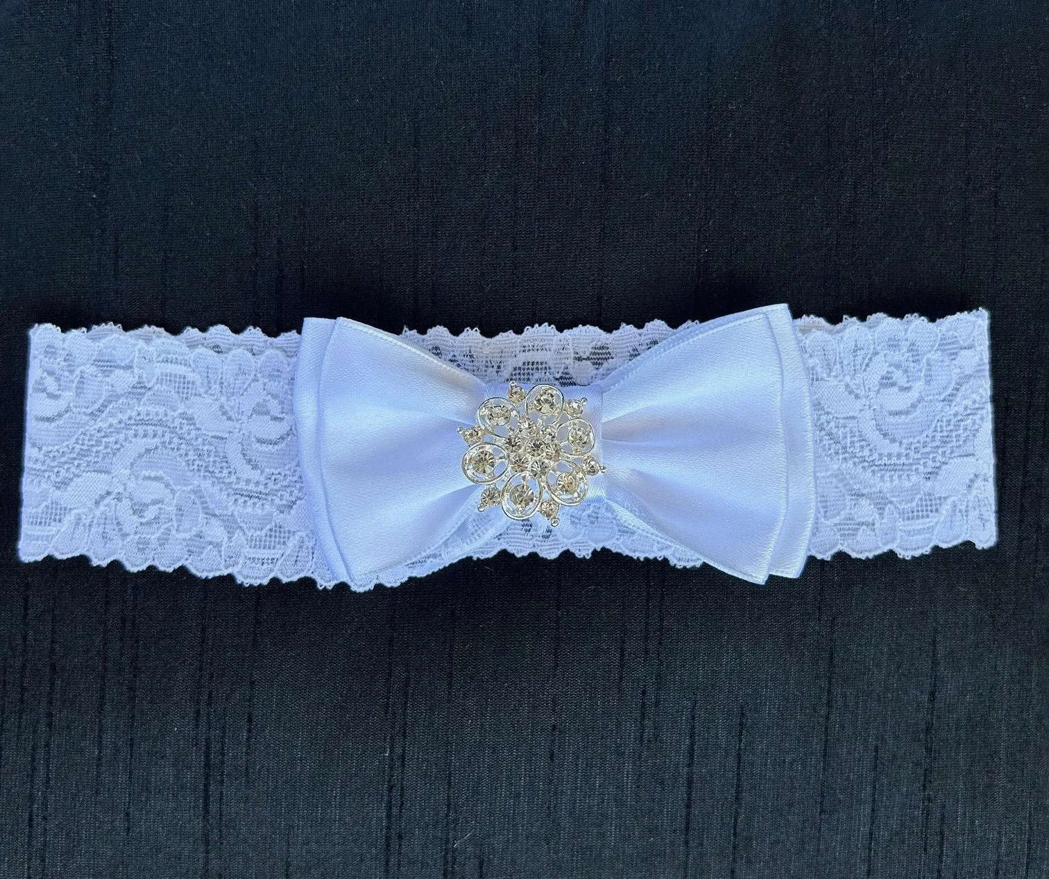 Double Bow Headband with Diamantes