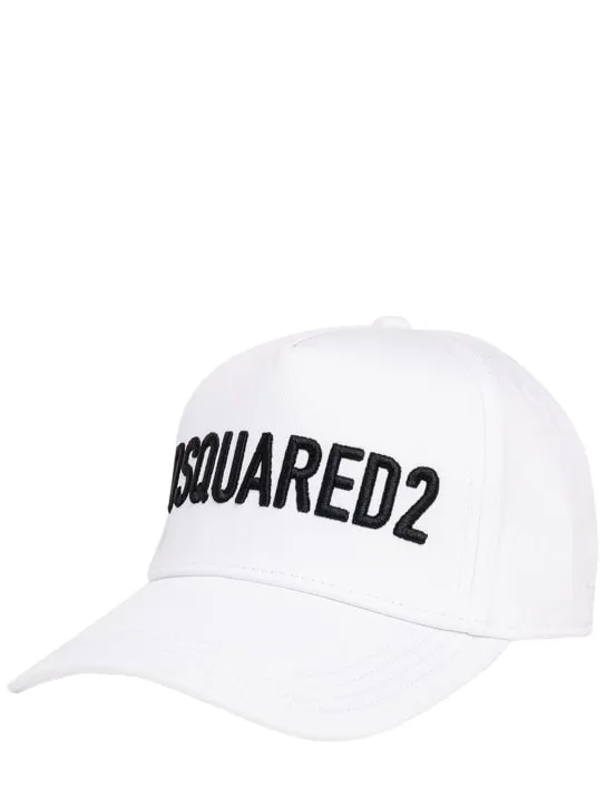 Dsquared2   Cotton gabardine hat w/ logo 