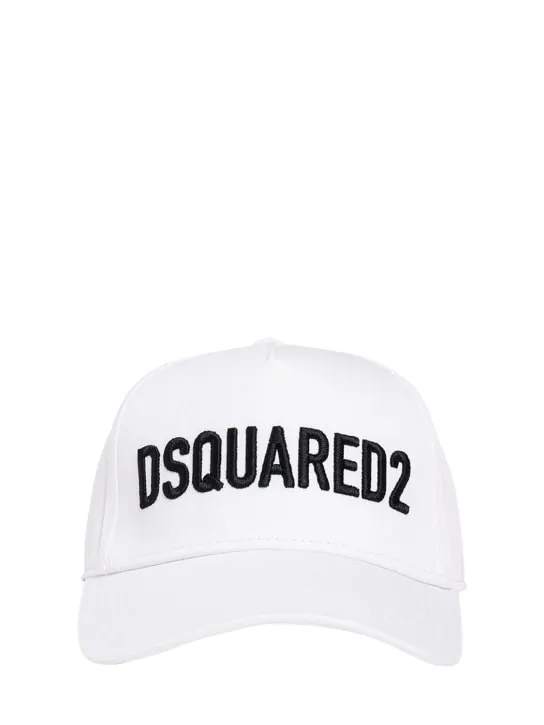 Dsquared2   Cotton gabardine hat w/ logo 