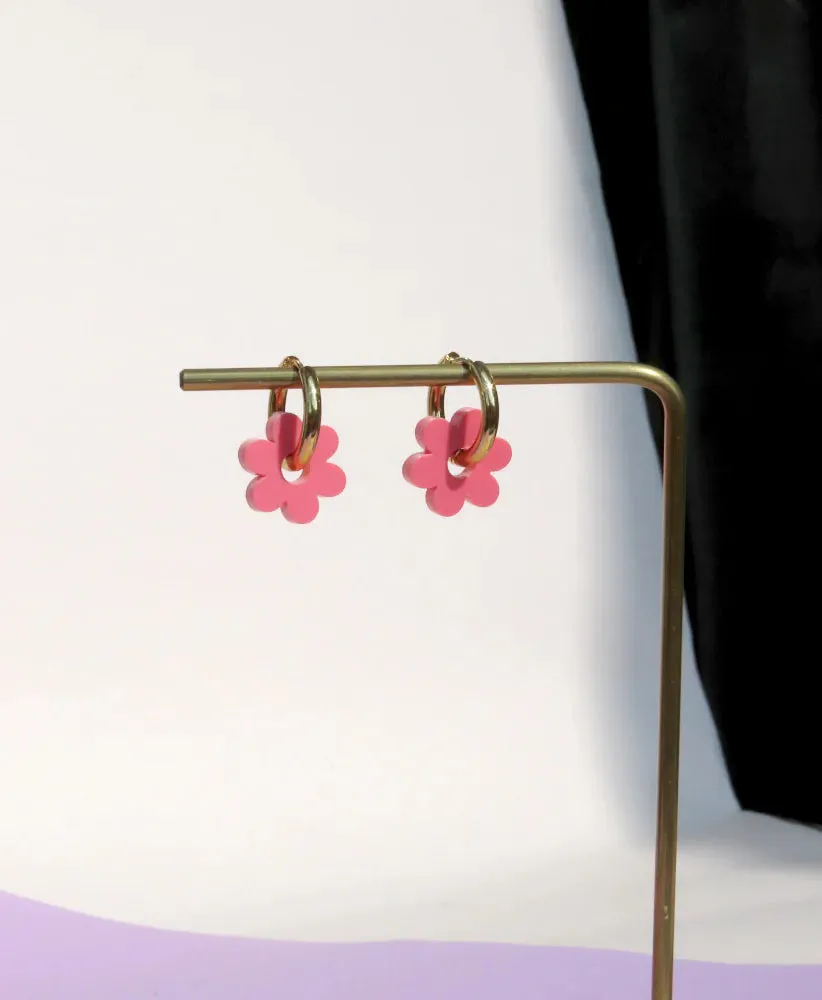 Earrings - Salmon Flower