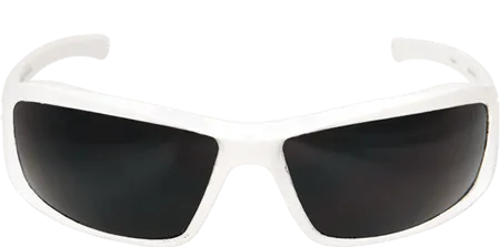 Edge Eyewear Brazeau XB146  White Frame Smoke Lens  Glasses